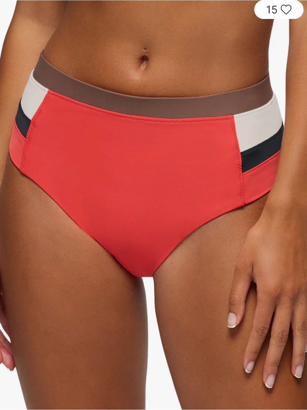 Prana Baja Bound High Rise Bottom Rose Fire Colorblock.